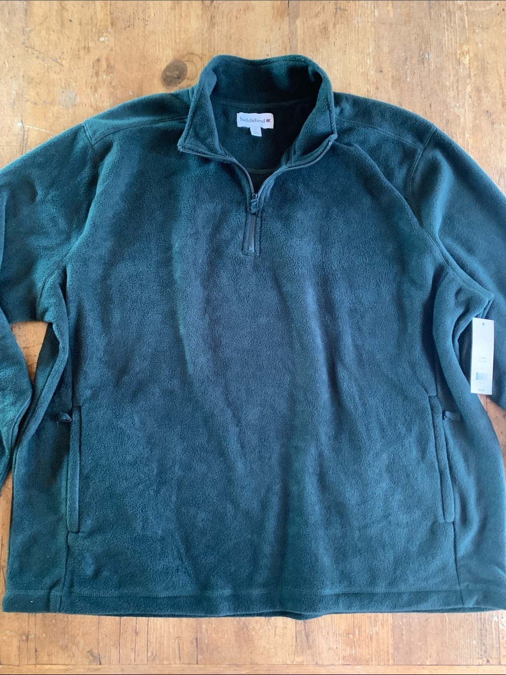 Saddlebred Men's Green Half-Zip Fleece Pullover